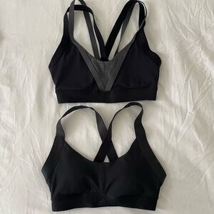 TWO ardidas black sports bras